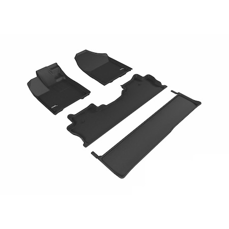 3D Maxpider R1 R2 R3 Kagu Floor Mat for Honda Ridgeline 2016-2017, Black 3D584572